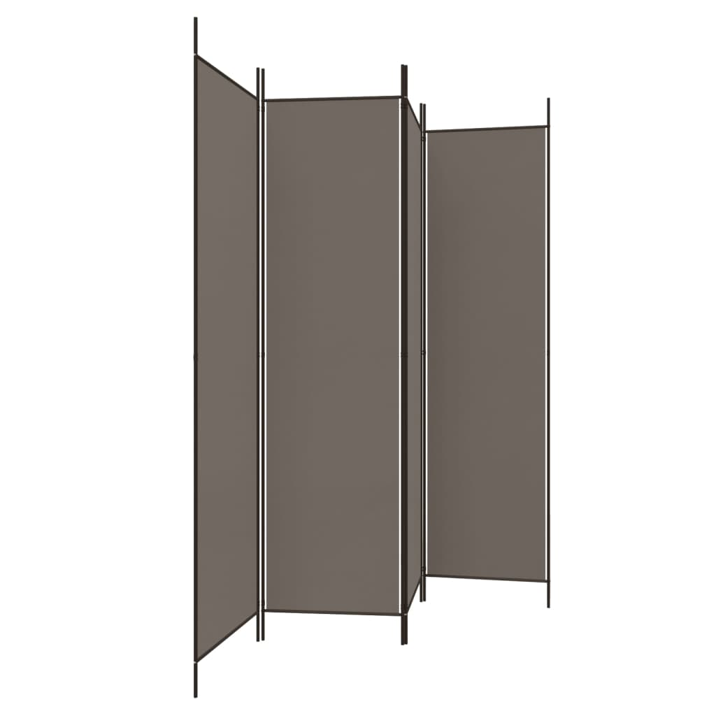 Kamerscherm Met 4 Panelen 200X200 Cm Stof Antracietkleurig