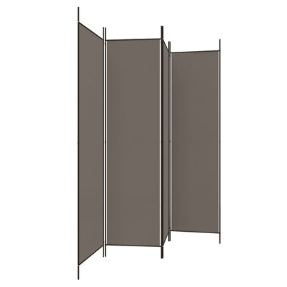 Kamerscherm Met 4 Panelen 200X200 Cm Stof Antracietkleurig