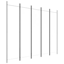Kamerscherm Met 5 Panelen 250X200 Cm Stof Wit