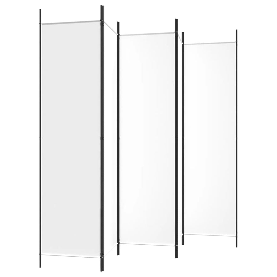 Kamerscherm Met 5 Panelen 250X200 Cm Stof Wit