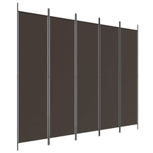 Kamerscherm Met 5 Panelen 250X200 Cm Stof Bruin