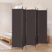 Kamerscherm Met 5 Panelen 250X200 Cm Stof Bruin