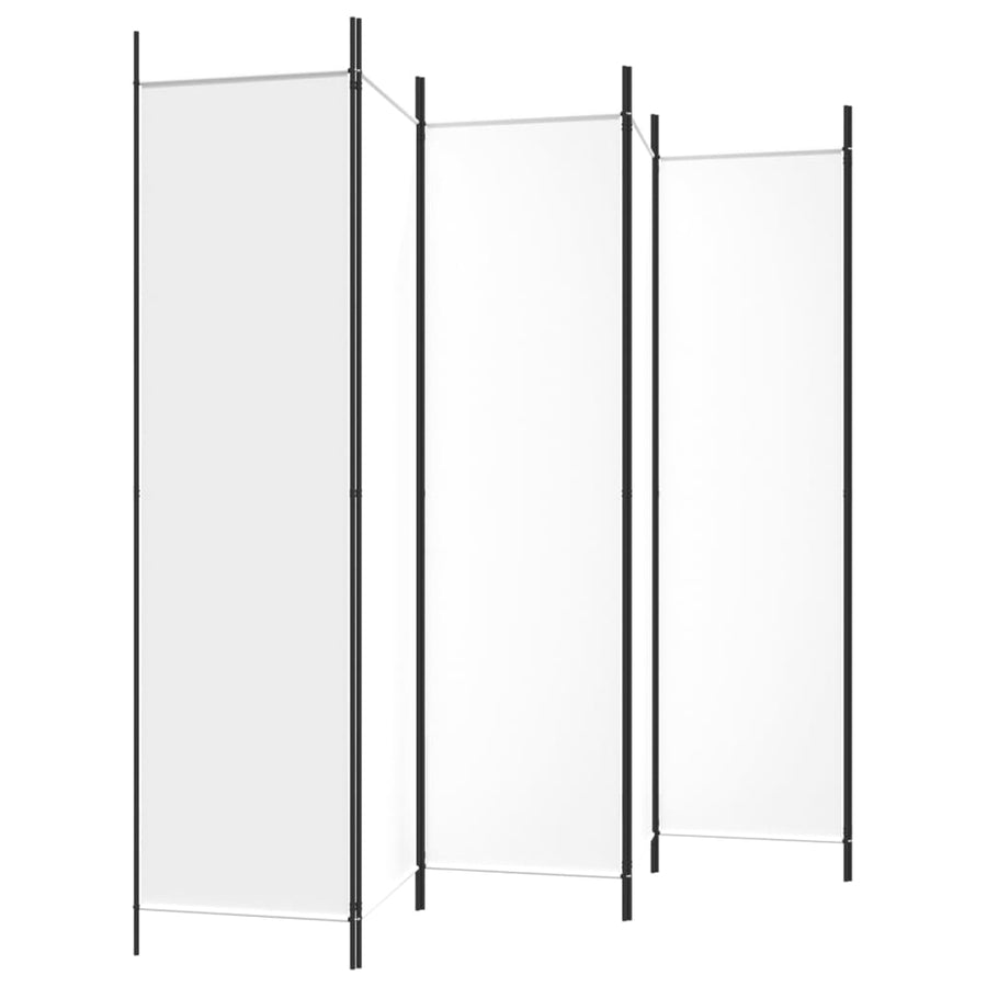 Kamerscherm Met 6 Panelen 300X200 Cm Stof Wit