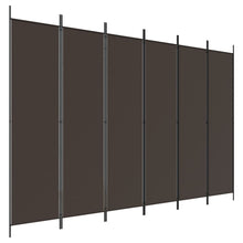 Kamerscherm Met 6 Panelen Stof 300 x 200 cm Bruin