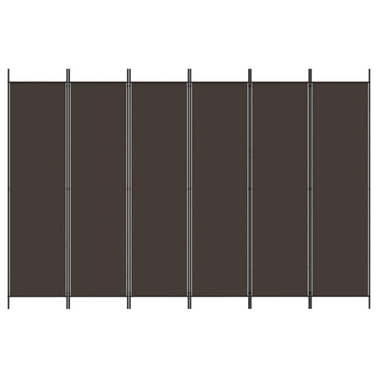Kamerscherm Met 6 Panelen Stof 300 x 200 cm Bruin