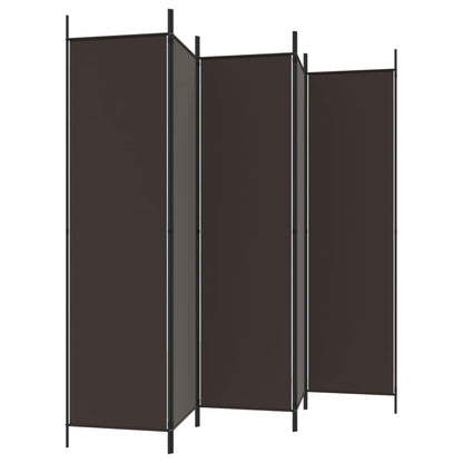 Kamerscherm Met 6 Panelen Stof 300 x 200 cm Bruin
