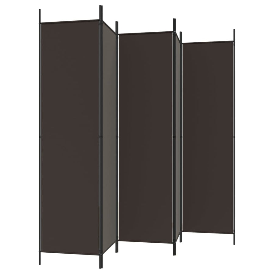 Kamerscherm Met 6 Panelen Stof 300 x 200 cm Bruin