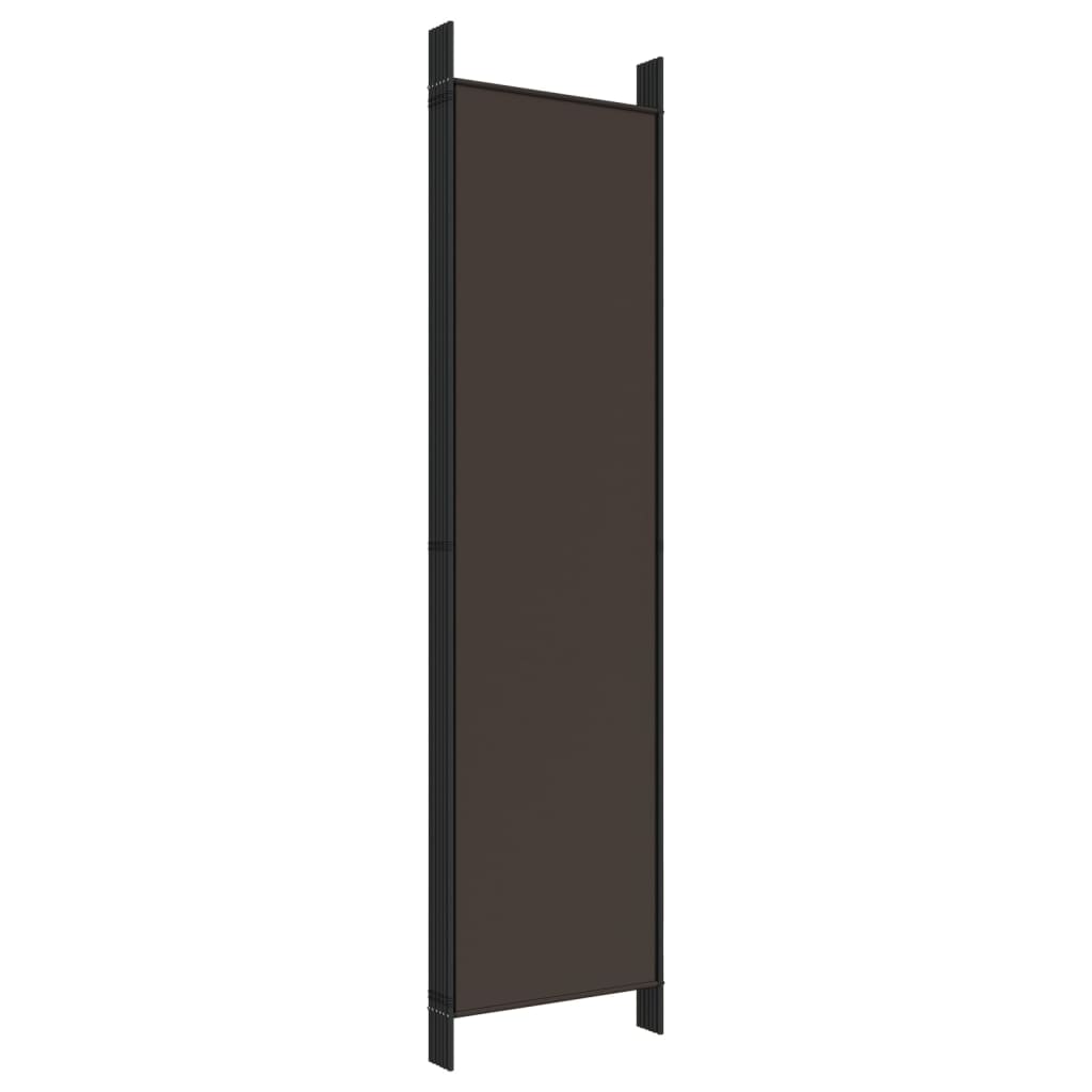 Kamerscherm Met 6 Panelen Stof 300 x 200 cm Bruin