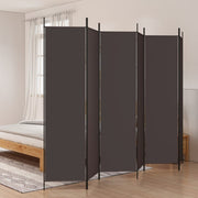 Kamerscherm 6 panelen 300x200 cm stof bruin