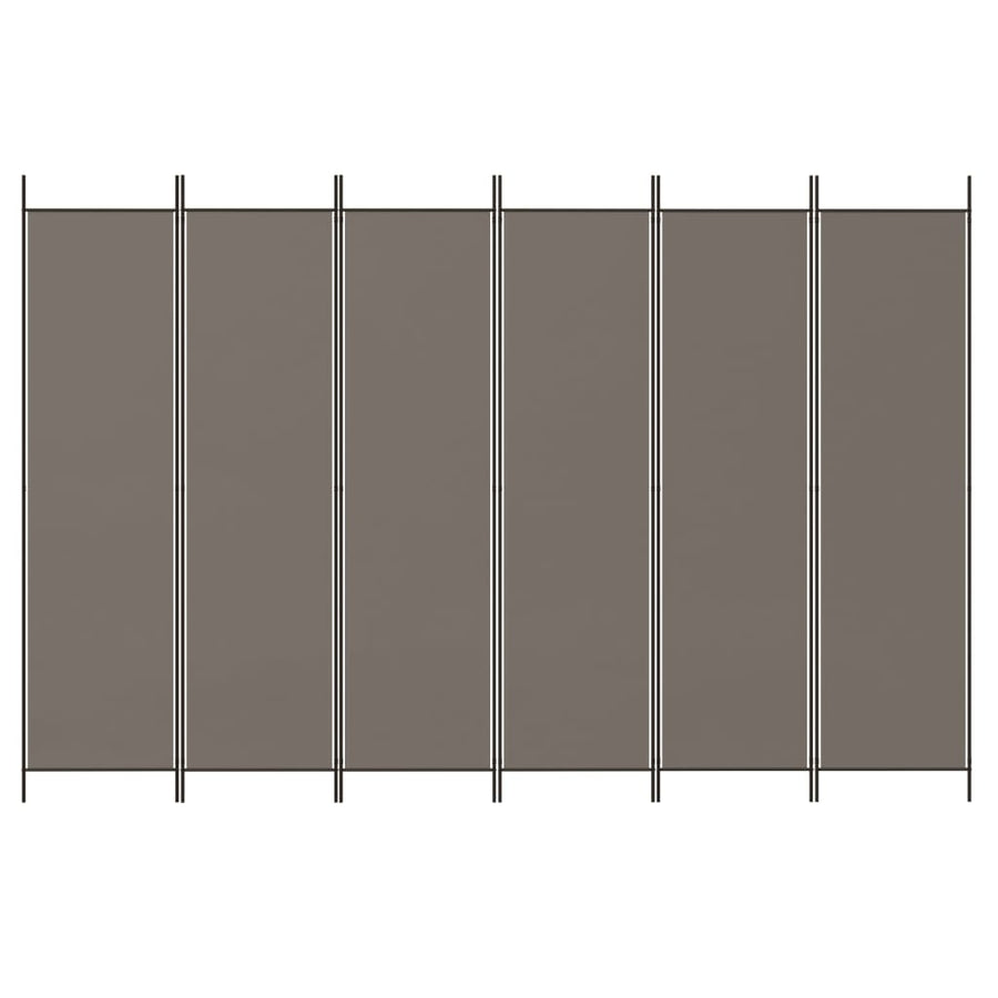 Kamerscherm Met 6 Panelen 300X200 Cm Stof Antracietkleurig