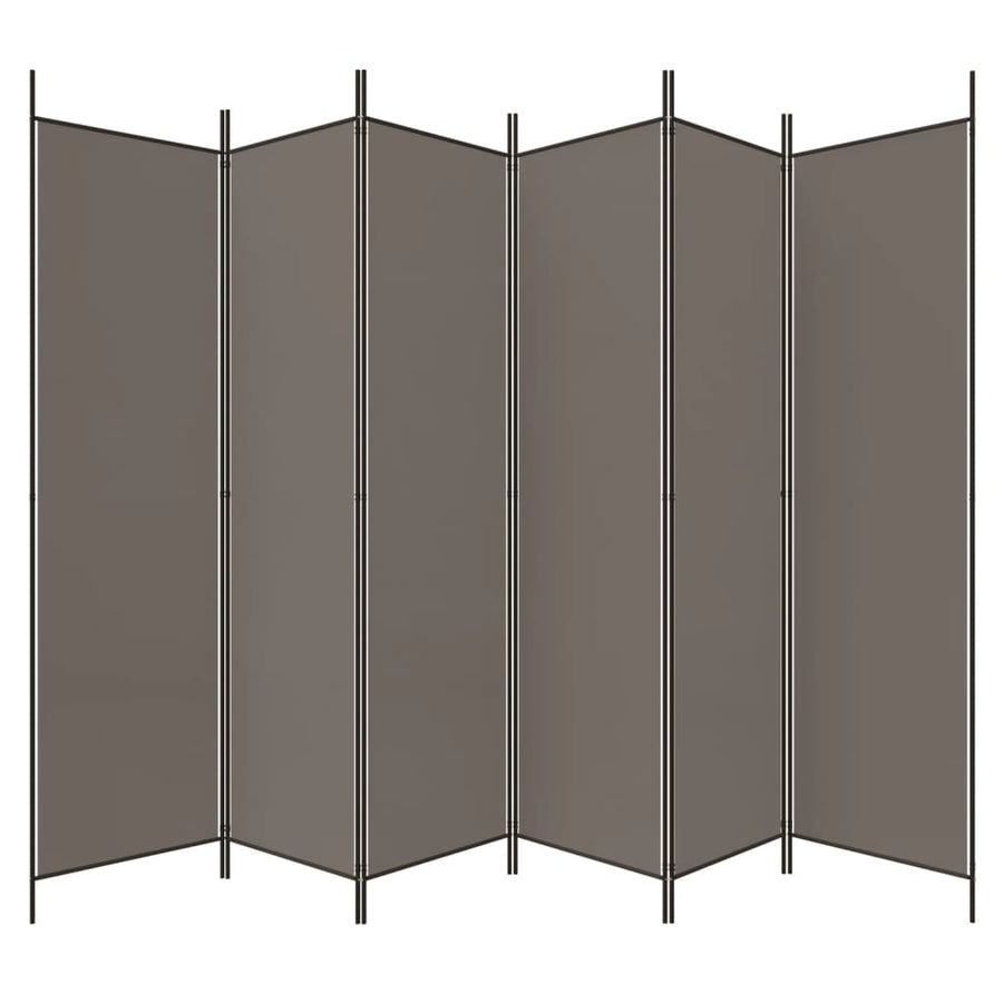 Kamerscherm Met 6 Panelen 300X200 Cm Stof Antracietkleurig