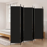 Kamerscherm 6 panelen 300x200 cm zwart