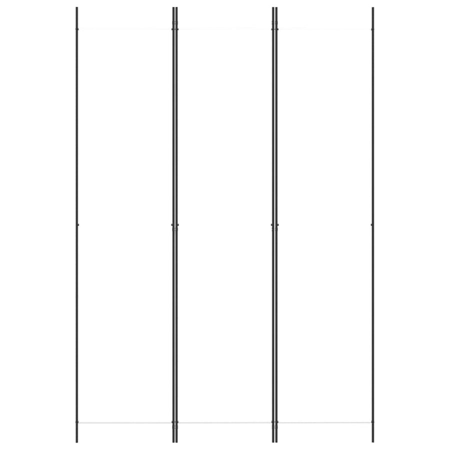 Kamerscherm Met 3 Panelen 150X220 Cm Stof Wit