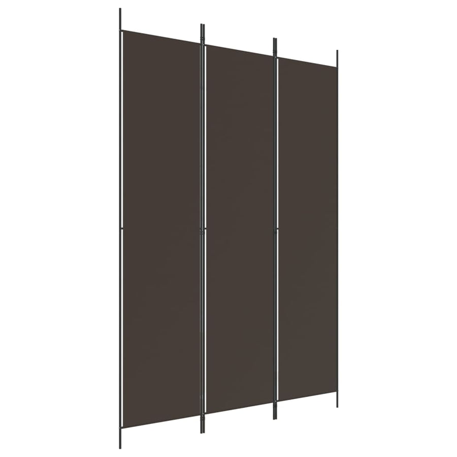 Kamerscherm Met 3 Panelen 150X220 Cm Stof Bruin