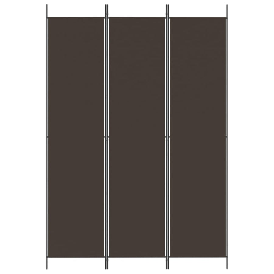 Kamerscherm Met 3 Panelen 150X220 Cm Stof Bruin