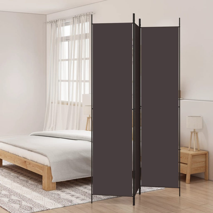 Kamerscherm Met 3 Panelen 150X220 Cm Stof Bruin