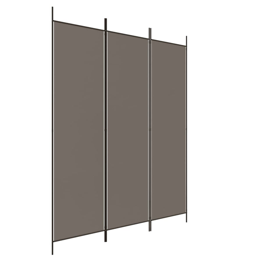 Kamerscherm Met 3 Panelen 150X220 Cm Stof Antracietkleurig