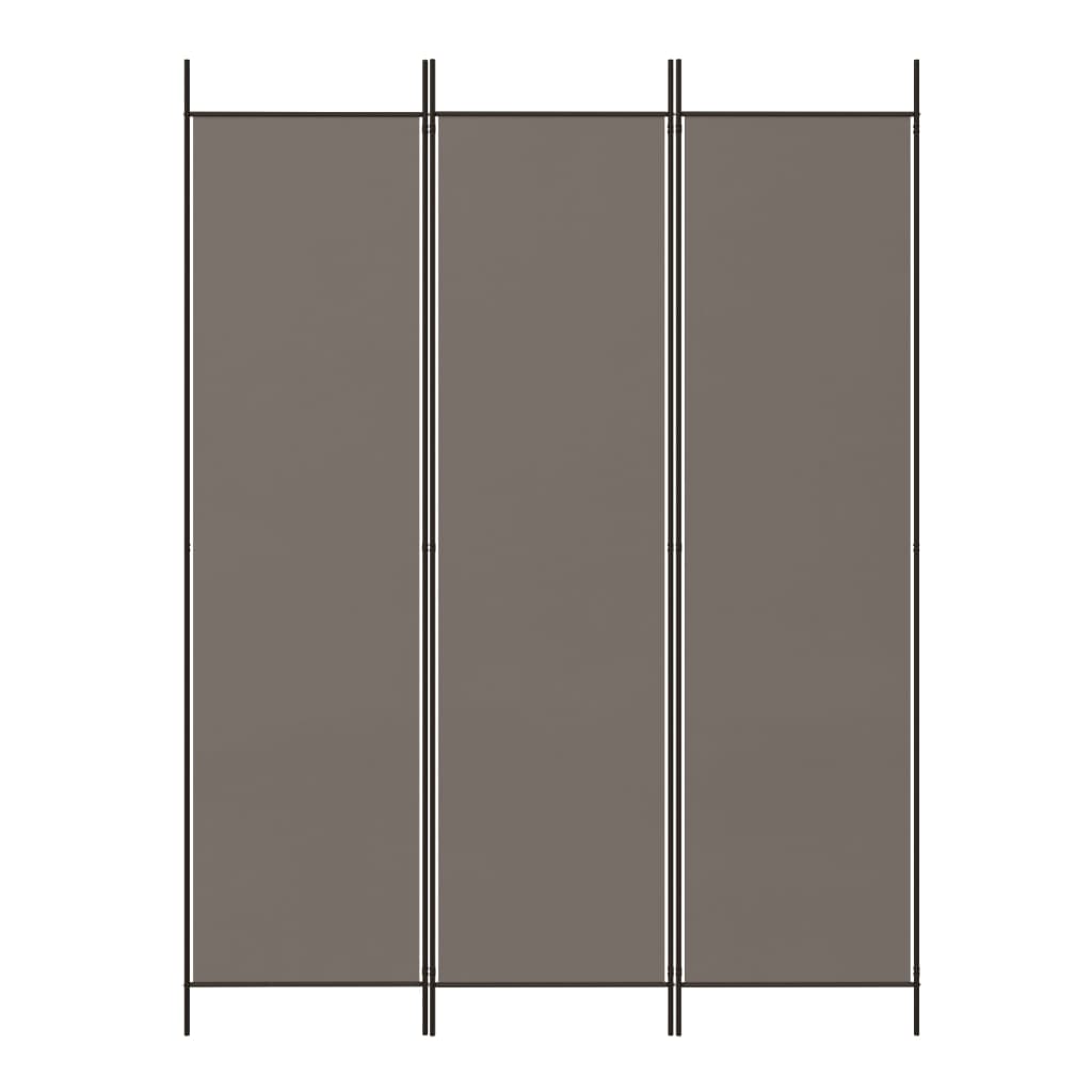 Kamerscherm Met 3 Panelen 150X220 Cm Stof Antracietkleurig