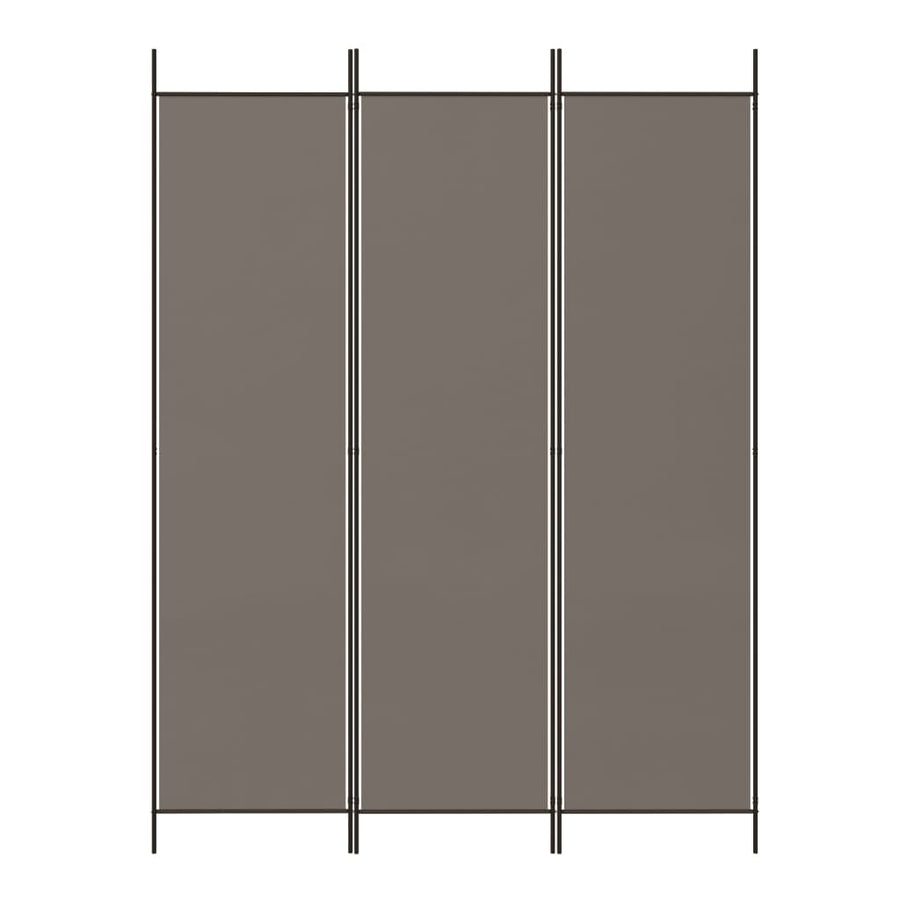 Kamerscherm Met 3 Panelen 150X220 Cm Stof Antracietkleurig