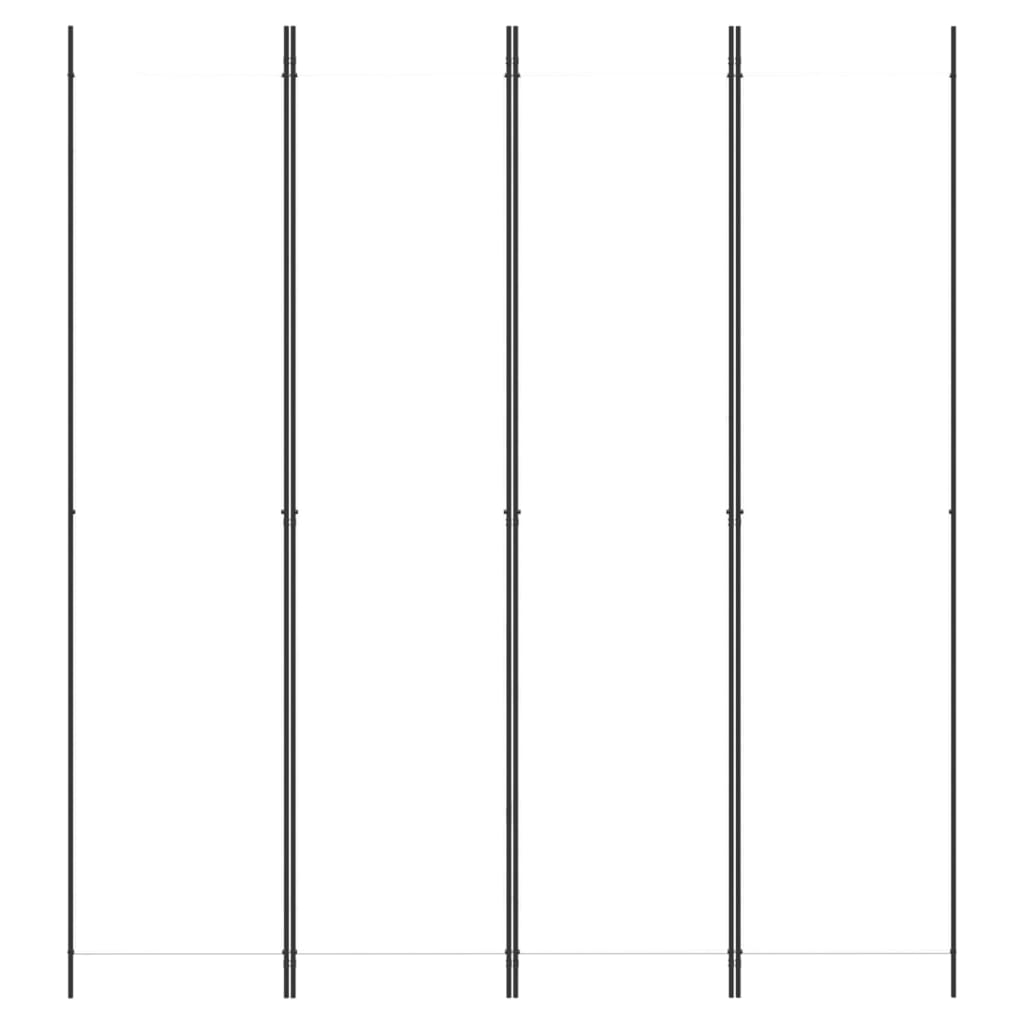 Kamerscherm Met 4 Panelen 200X220 Cm Stof Wit