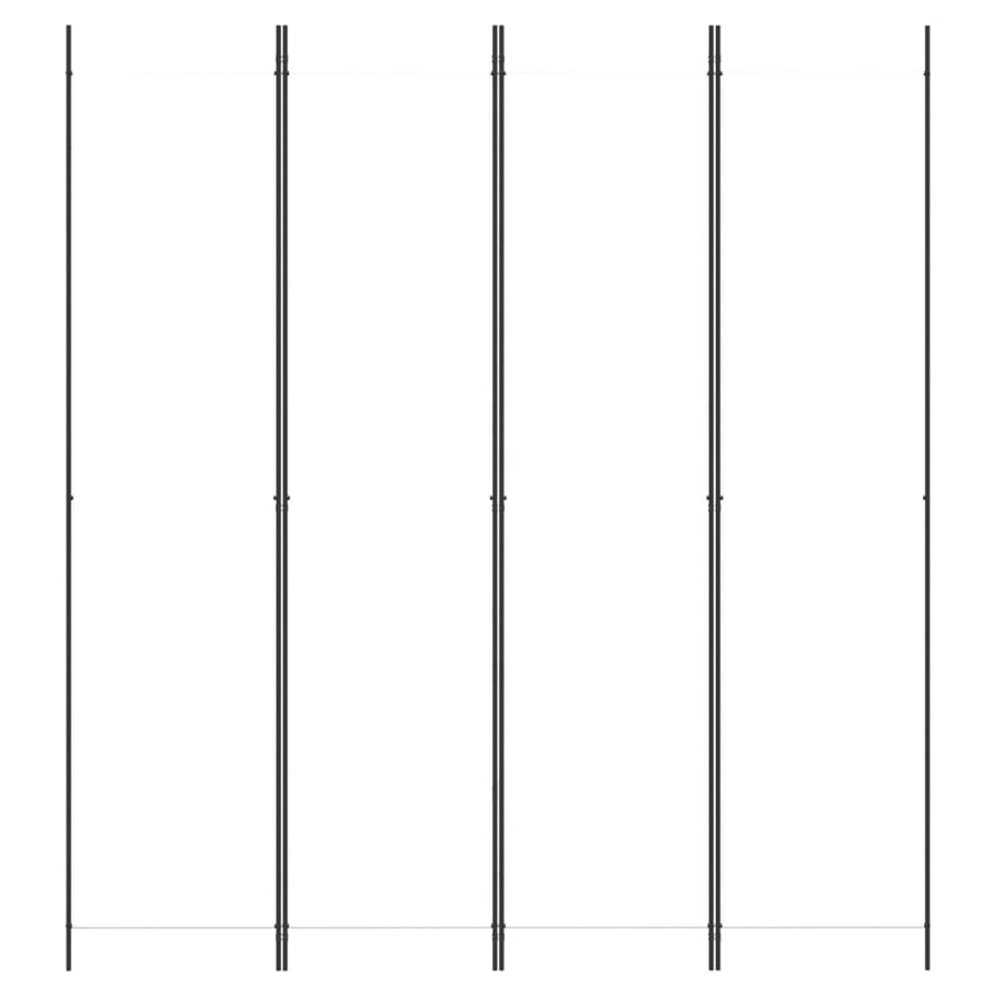 Kamerscherm Met 4 Panelen 200X220 Cm Stof Wit
