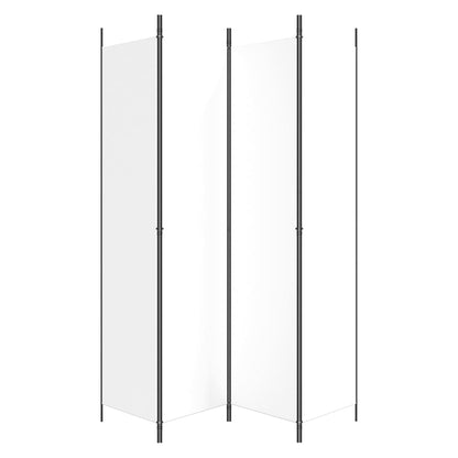Kamerscherm Met 4 Panelen 200X220 Cm Stof Wit