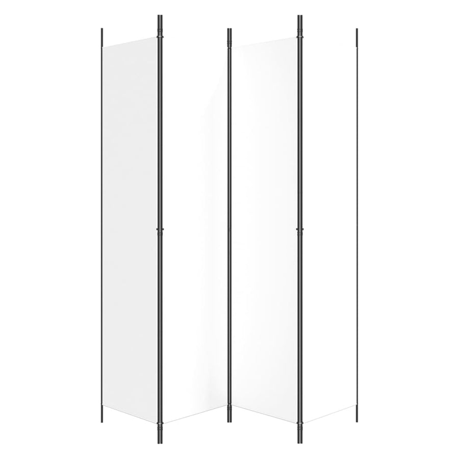 Kamerscherm Met 4 Panelen 200X220 Cm Stof Wit