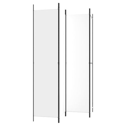 Kamerscherm Met 4 Panelen 200X220 Cm Stof Wit