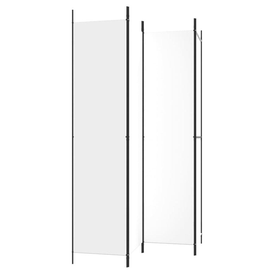 Kamerscherm Met 4 Panelen 200X220 Cm Stof Wit