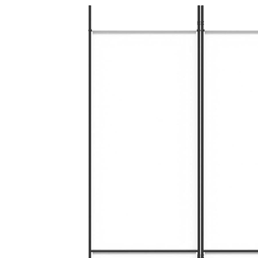 Kamerscherm Met 4 Panelen 200X220 Cm Stof Wit
