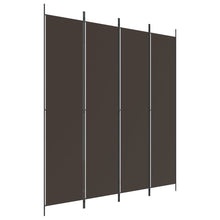 Kamerscherm Met 4 Panelen 200X220 Cm Stof Bruin