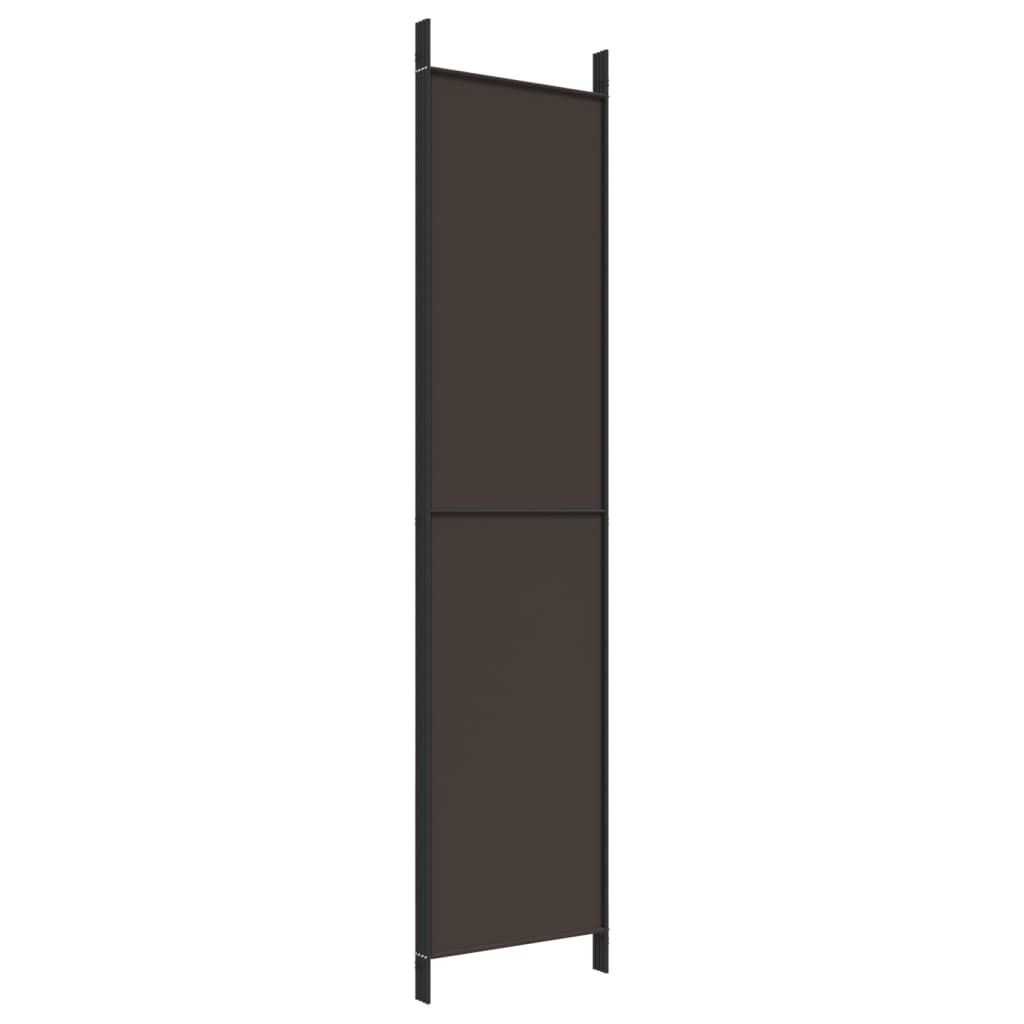 Kamerscherm Met 4 Panelen 200X220 Cm Stof Bruin