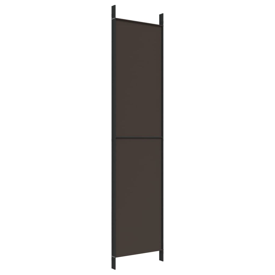 Kamerscherm Met 4 Panelen 200X220 Cm Stof Bruin