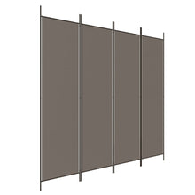 Kamerscherm Met 4 Panelen 200X220 Cm Stof Antracietkleurig