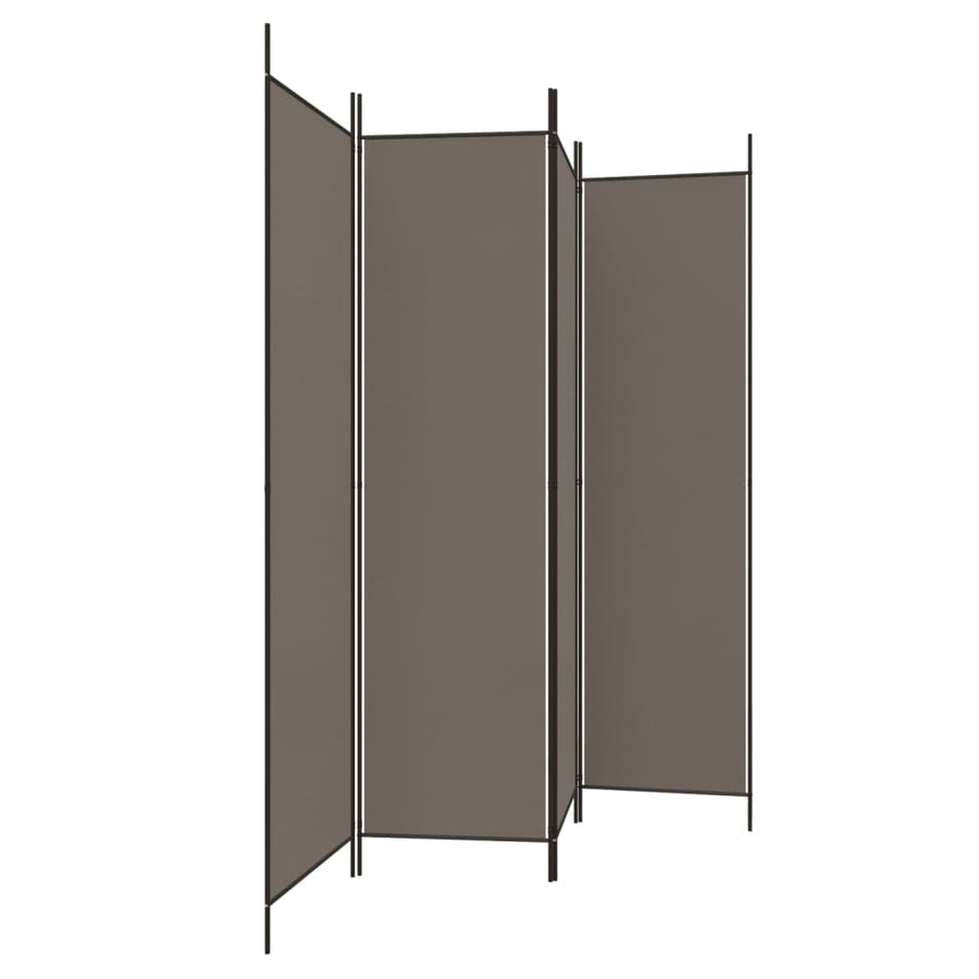 Kamerscherm Met 4 Panelen 200X220 Cm Stof Antracietkleurig