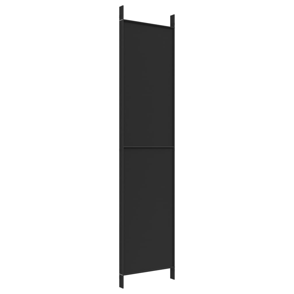 Kamerscherm Met 4 Panelen 200X220 Cm Stof Zwart