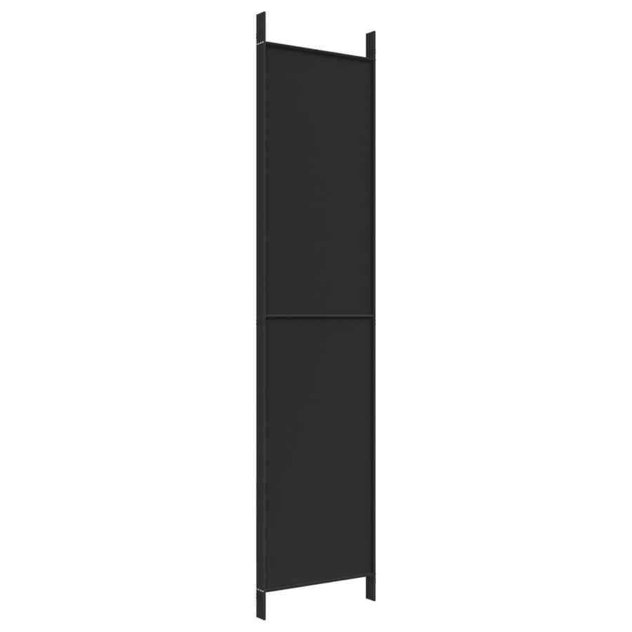 Kamerscherm Met 4 Panelen 200X220 Cm Stof Zwart