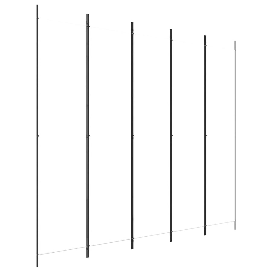 Kamerscherm Met 5 Panelen 250X220 Cm Stof Wit
