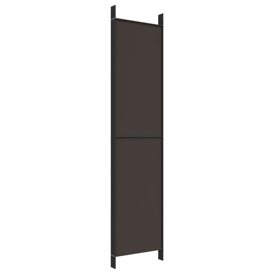 Kamerscherm Met 5 Panelen 250X220 Cm Stof Bruin