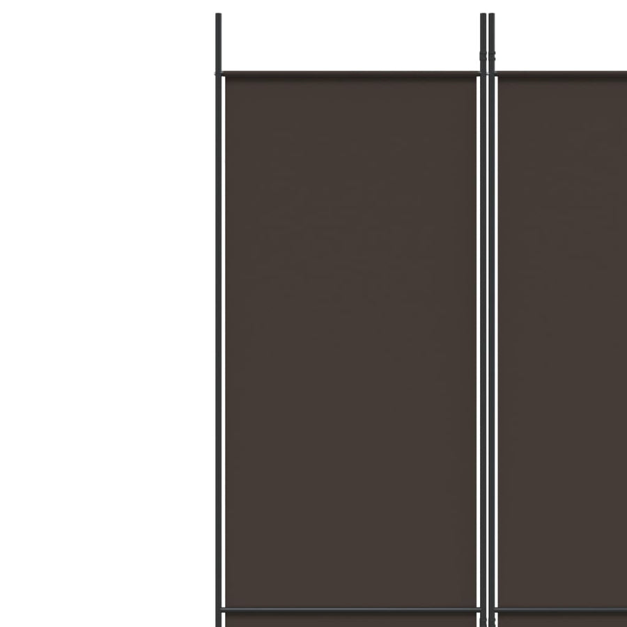 Kamerscherm Met 5 Panelen 250X220 Cm Stof Bruin