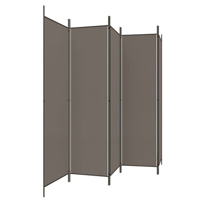 Kamerscherm Met 5 Panelen 250X220 Cm Stof Antracietkleurig