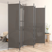 5-Panel Room Divider 250x220 cm Fabric Anthracite