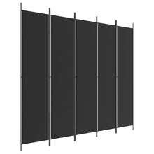Kamerscherm Met 5 Panelen 250X220 Cm Stof Zwart