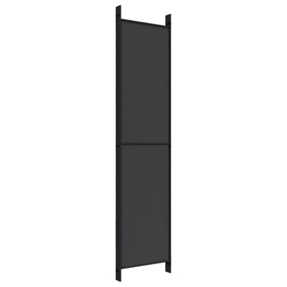 Kamerscherm Met 5 Panelen 250X220 Cm Stof Zwart