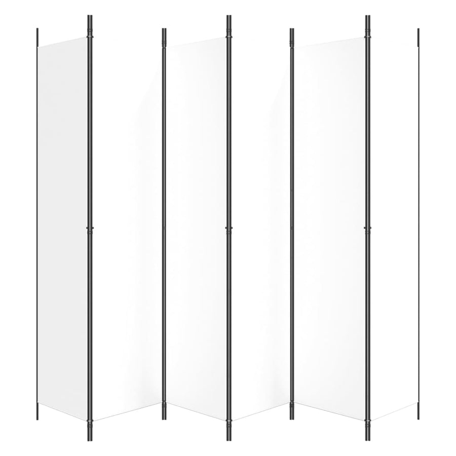 Kamerscherm Met 6 Panelen 300X220 Cm Stof Wit