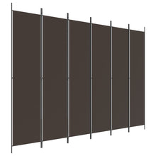Kamerscherm Met 6 Panelen 300X220 Cm Stof Bruin