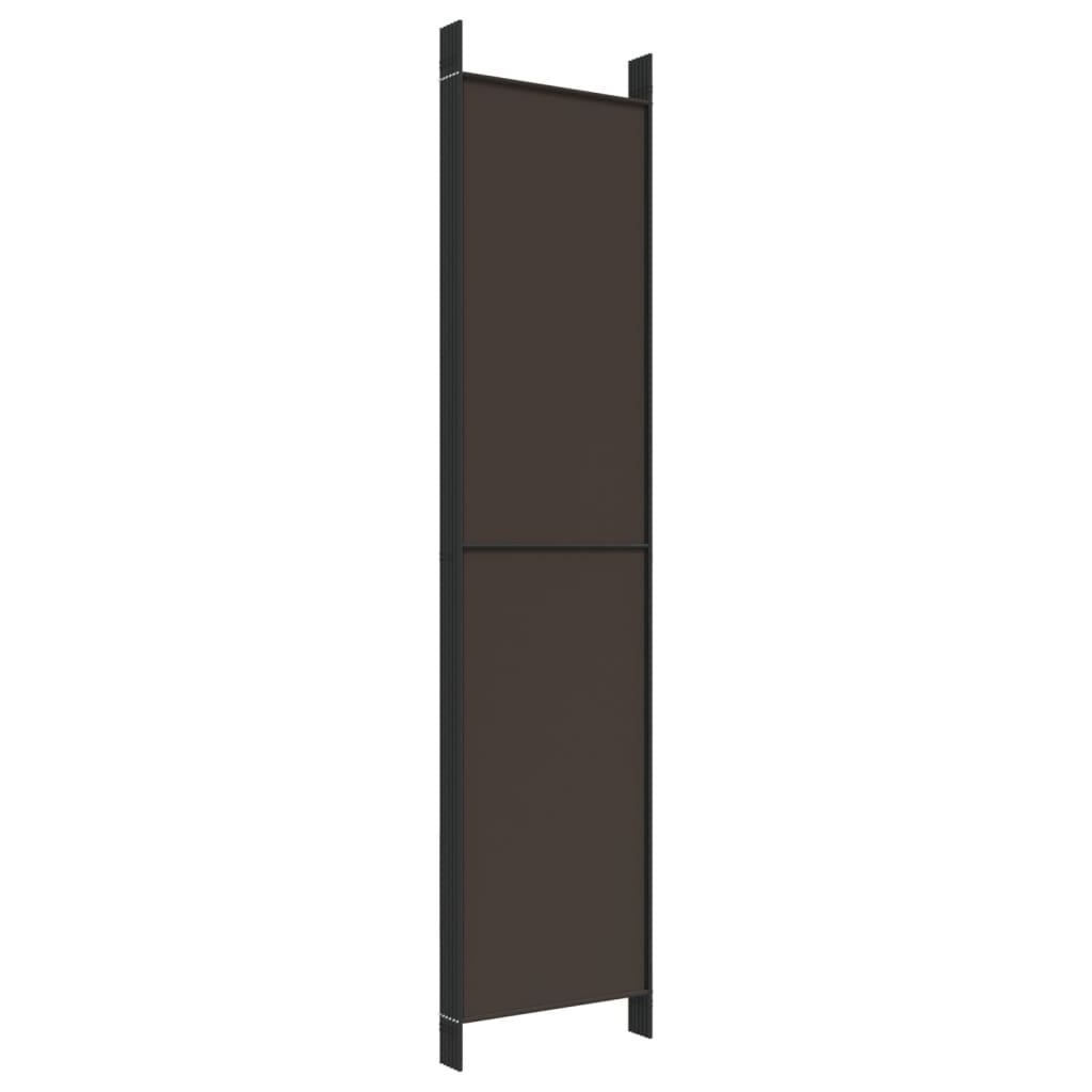 Kamerscherm Met 6 Panelen 300X220 Cm Stof Bruin