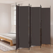 Kamerscherm 6 panelen 300x220 cm stof bruin