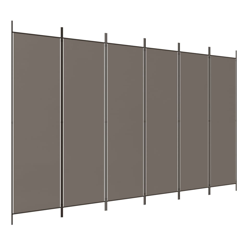 Kamerscherm Met 6 Panelen 300X220 Cm Stof Antracietkleurig
