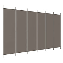 Kamerscherm Met 6 Panelen 300X220 Cm Stof Antracietkleurig